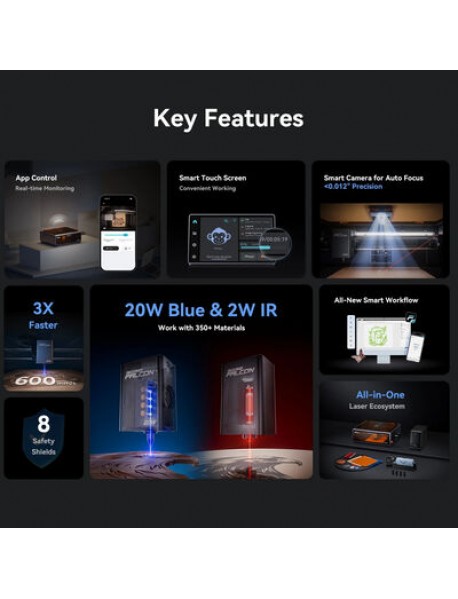 Creality Falcon A1 Pro 20W Lazer Gravür ve Kesici