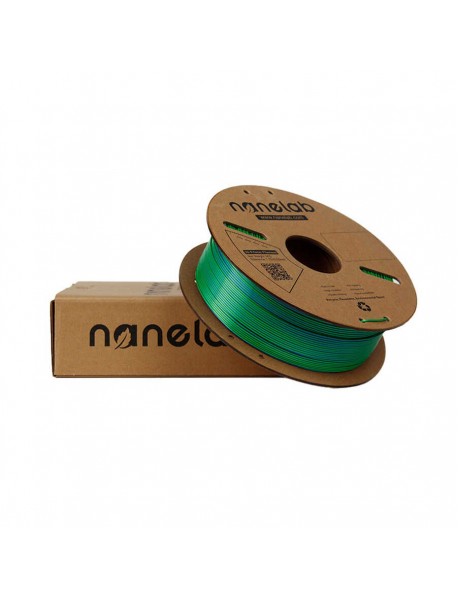 Nanelab Çift Renkli Silk PLA Filament - Yeşil - Mavi - 1.75mm - 1Kg